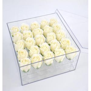 Wholesale 2021 New 25pcs Valentine Gift Eternal Forever Flower Acrylic Jewelry Boxes Long lasting Preserved Roses