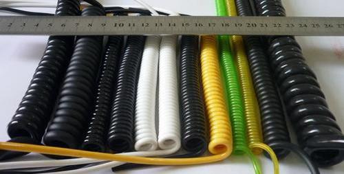 Custom different request color length dia plastic retractable coil rope chain