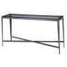 Stainless Steel Console Table Iron Tempered Glass Long Narrow Console Table