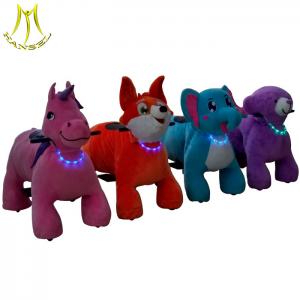 China Hansel animal cartoon figure electric plush happy ride on toy animal for kids supplier