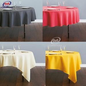 Hotel Furniture Polyester Banquet Tablecloths Waterproof Oil Proof Covers And Sashes