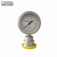 China 304 Manometer 1.5in. (50.5mm OD)Tri Clamp Membrane Pressure Gauge SS316 Stainless Steel Diaphragm on sale