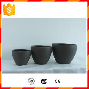 China Light weight home decorative fiberglass clay flower pots with rectangle shape design supplier