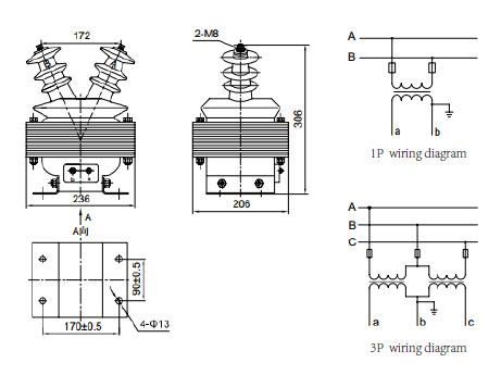 GFJDZ0127-10Q Single Phase Medium Voltage Transformer 6KV 10KV Full Cast-Resin