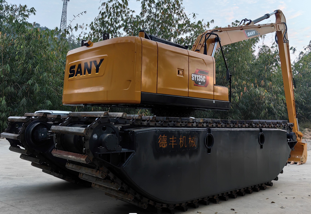 China Pontón de excavadora de orugas anfibia con material Q355B utilizado para excavadora supplier
