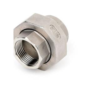 304 316L Stainless Steel Union Fittings NPT Threaded Union Coupling For Oil