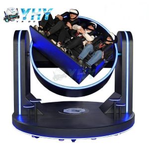 China Montaña rusa VR giratoria 360 para máquina base de silla con 3 asientos Simulador Vr para tres jugadores en parque de atracciones wholesale