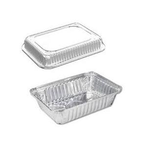 China Daily Use Aluminium Foil Container / Foil Pans With Lids For Freezing 145 * 120mm supplier