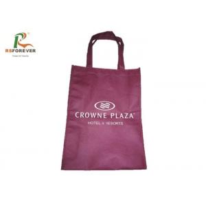 China Recycled Red Non Woven Shopping Bag Folding Tote Without Gusset Custom Made supplier