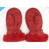 3 - 8 Years Childrens Warmest Sheepskin Gloves With Customized Logo