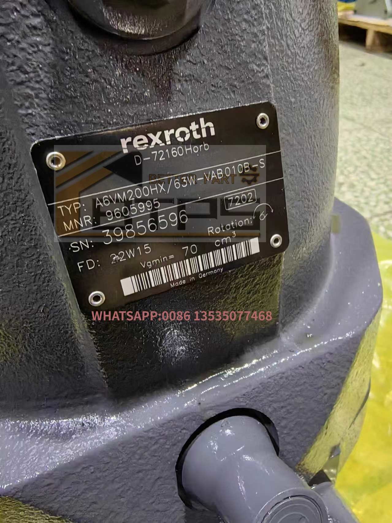 China Motor hidráulico de excavadora Rexroth A6VM107DA1/63W-VZB01700B para excavadora A6V A6 A6VM A6VM55 A6VM80 A6VM107 A6VM160 A6VM200 supplier