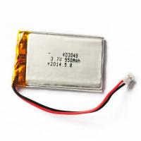 China IEC62133 3.7V 403048 Lithium Polymer Battery Pack 550mah 500times Cycle Life on sale