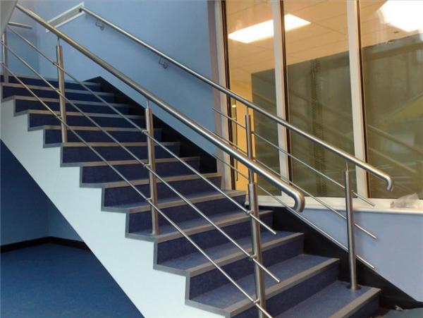 316 304 Stainless Steel Stair Railing 12.7mm Rod Diameter Indoor / Outdoor