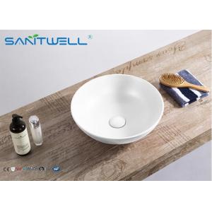 China 400 * 400 * 155 Mm Art Wash Basin Above Counter Mountings With White Color wholesale