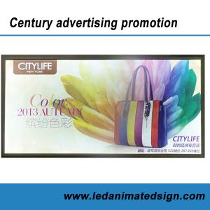 Led illuminated aluminum frame advertising light box for indoor