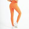 China Oem Factory Manufacturer Custom Logo Adults High Waist GYM Fitness Leggings Orange Ribbed Workout Sets wholesale