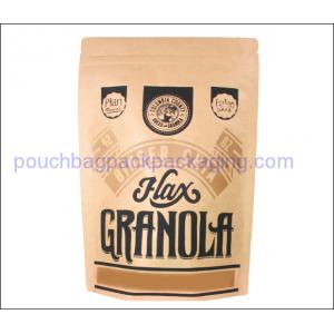 China kraft paper packaging bag, aluminum foil stand up pouch with zip and notch supplier