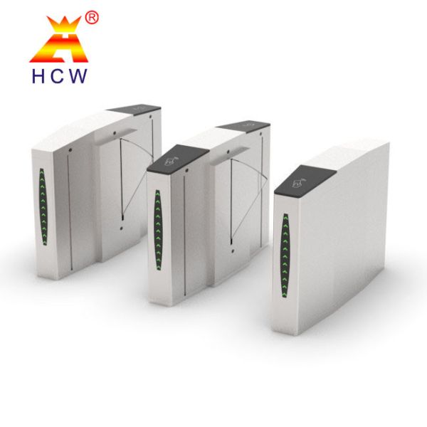 Contrôle d'accès piétonnier de RFID de carte d'aileron de barrière de tourniquet escamotable intelligent de gymnase