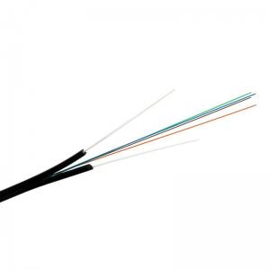 China 2 Core Fiber Optic Cable FTTH Indoor Optical Fiber Drop Cord With Strength Members supplier