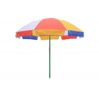 China Promotional UV Beach Umbrella Custom Printing 170g Polyester Steel Shaft on sale