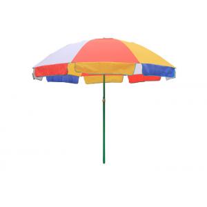 Promotional UV Beach Umbrella Custom Printing 170g Polyester Steel Shaft