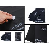 China Custom Logo Black Poly Mailers Compostable For Express Shipping on sale