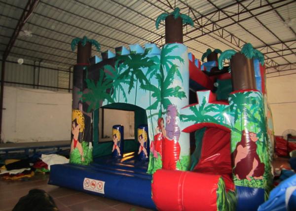 Classic inflatable palm trees jump house PVC inflatable jumping combo for sale