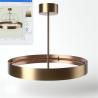 China Adjustable Height Brass Copper Circular Chandelier with UV Printing wholesale