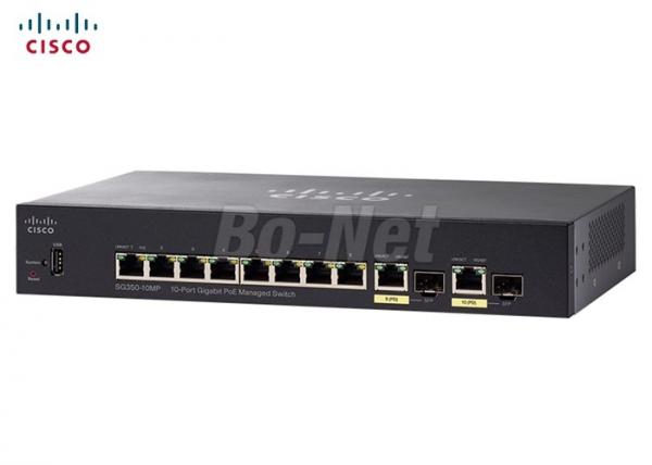 Durable 10 Port Managed Gigabit Ethernet Switch SG350-10MP-K9-CN Cisco SG350
