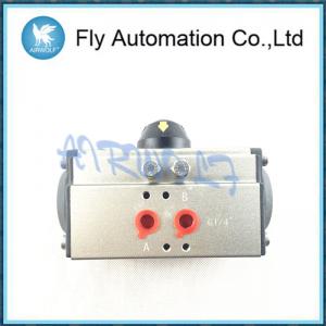 China Air Torque Double / Single Acting Pneumatic Rotary Actuators 1/4 1/2 1 Size Aluminum AT105 Series supplier