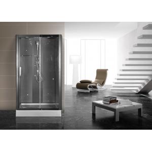 China Matt Black Profiles Corner Shower Stall , Corner Shower Cubicles 1200 X 800 X 2200 mm supplier