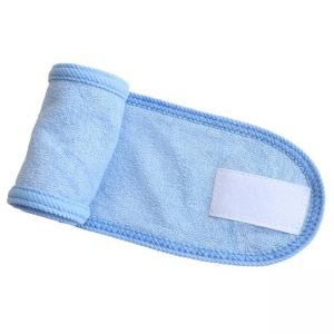 Custom Terry Cloth Spa Velcro Makeup Headband For Travel