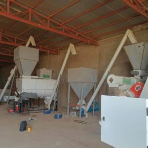 China 1-5 Ton Per Hour Capacity Cattale Pig Chicken Animal Feed Pellet Production Line For Big Feed Pellet Produce Plant supplier