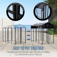China 7.5 X 7.5ft Heavy Duty Dog Kennel Chain Link With Roof Cover on sale
