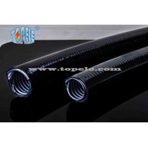corrugated flexible conduit Grey / Black PVC Coated Electrical Galvanized Steel Flexible Pipe