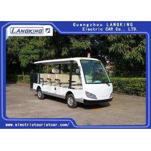 14 Seater Electric Sightseeing Bus , 72v Electric Shuttle Car with Fencing Cargo Box