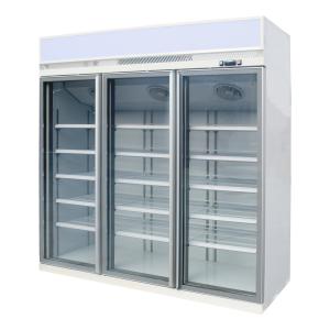 China R290 Refrigerant Commercial Upright Freezer 3 Glass Door For Frozen Foods Ice Cream supplier