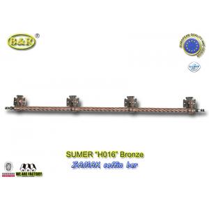 China H016 Zamak Coffin Handle Metal Long Bar Coffin Hardware 1.55meter With 4 Base supplier