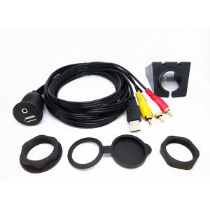 Copper Cable Conductor usb and 3RCA Car dashboard Usb Data Cable Custom Length With Mounting Panel