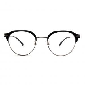 FP2713 Vintage Round Acetate Metal Glasses Unisex Lightweight Spectacle