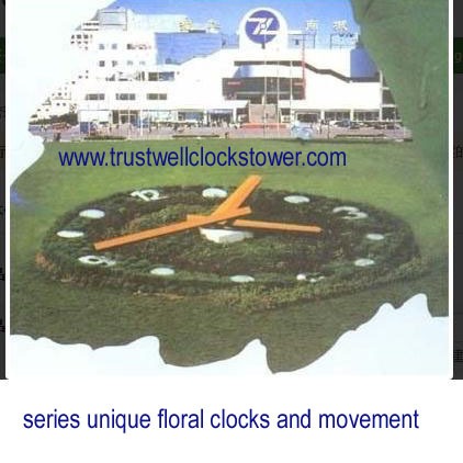 China Floral Clocks and movement motor flower clocks with minute hour second hands 3m 4m 5m 6m 7m dia wholesale