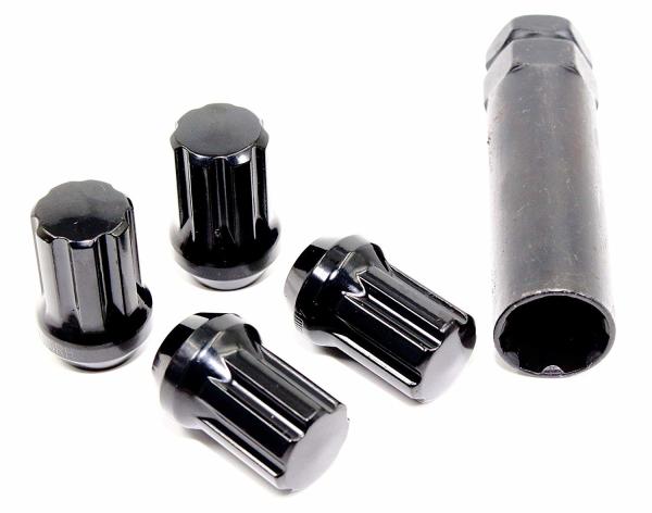 Gloss Black Wheel Lug Nuts Spline Drive Tuner wheel locking Lug Nuts