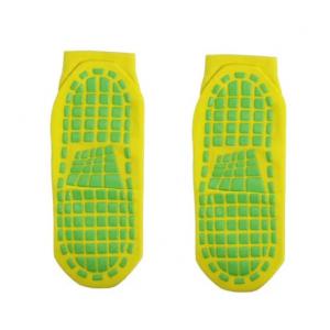 Yellow Kids Non Slip Grip Socks Trampoline Children's Slide Gripper Socks For Teenagers