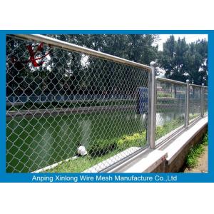 China Decorative School Playground Galvanized Chain Link Wire Fence , Chain Wire Fencing supplier