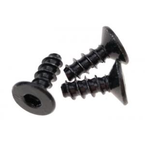 M3.5 Black Countersunk Thread Rolling Screws Hex Socket Steel Fastener For Plastic