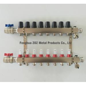 China Stainless Steel Manifold Packages for Radiant Heating ,1 Manifolds with Zone Flowmeters supplier