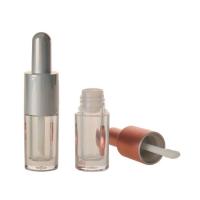 China Luxury 3ml Unique Round Empty Frosted Clear Plastic Lip Gloss Tube Packaging on sale