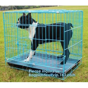 China Commercial Stainless Steel Metal kennel Mesh Pet Dog Cage, Heavy duty Metal Welded Dog cage, Full Size Outdoor Kennel Co supplier