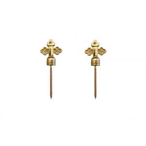 Funeral Decoration Coffin Screw 5#  Matching With Brackets Gold Cross Shaped
