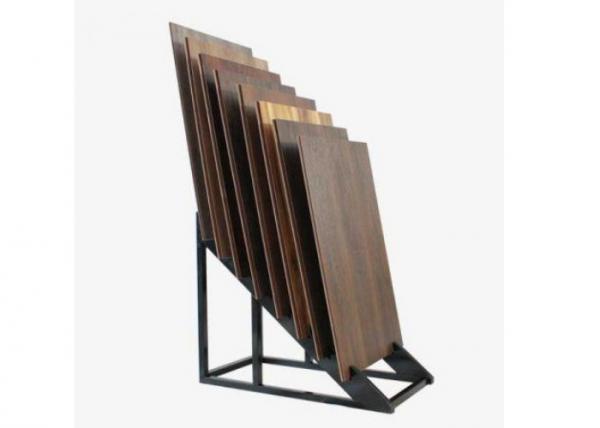 Steel Header Bamboo Flooring Display Racks , Modern Metal Display Unit